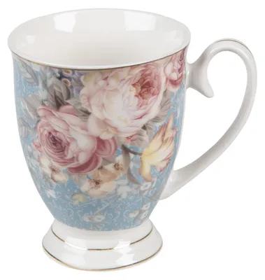 Immagine prodotto di Tazza Clayre & Eef 300 ml Fiori di porcellana blu e bianca
