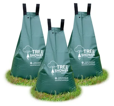 Produktbild von horizont TreeShower Bewässerungssack für Bäume 75l Wassersack für Bäume aus UV beständigem 400g/m² PVC, automatische Bewässerung bis zu 9 Stunden, Verbindung mehrerer Säcke, Diebstahlschutz (3)