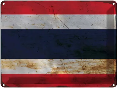 Produktbild von vianmo Blechschild 30x40 cm Thailand Flagge Fahne Wappen