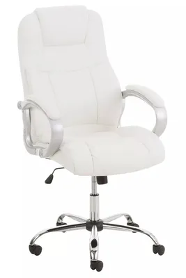 Produktbild von In And OutdoorMatch Deluxe Bürostuhl Cleora - Kunstleder - Weiß - Ergonomisch - höhenverstellbar