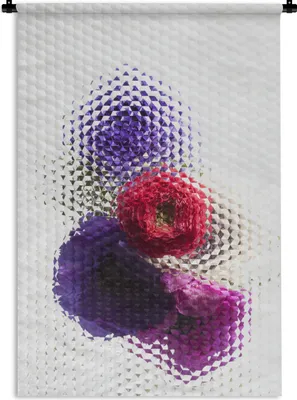Produktbild von MuchoWow® Wandteppich Wandbehang Mohn - Blumen - Glas 120x180 cm Tapisserie Dekoration Wandtuch - Schlafzimmer - Dekorationen für das Haus