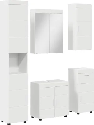 Immagine prodotto di Set di mobili da bagno vidaXL TULUM, 5 pezzi, bianco, 60 x 34 x 63 cm