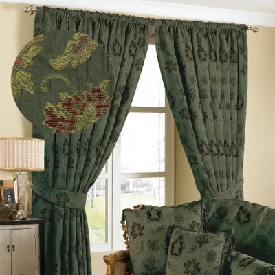 Produktbild von Riva Home Zurich Falten Vorhänge RV1001 (168cm x 183cm) (Grün)