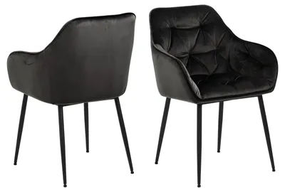 Image de Armlehnstuhl >Brooke< (2er-Set) in Graubraun aus Metall,Stoff - 58x83x55cm (BxHxT)