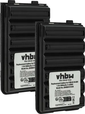 Produktbild von vhbw 2x Akku Ersatz für Yaesu Vertex FNB-64H, FNB-57, FNB-88, FNB-64, FNB-83, AAJ66X001, FNB-83H für Funkgerät, Walkie Talkie (1600 mAh, 7,2 V, NiMH)