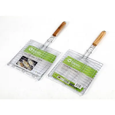 Produktbild von Tepro 8525 Fischklammer für 3 Fische mit Holzgriff 58Cm