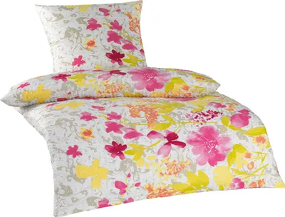 Produktbild von Bettwäsche Seersucker Doppelpack 2x ca. 135x200 cm + 2x ca. 80x80 cm 4 teilig samtweiche Microfaser mit Reißverschluss Design: Summer