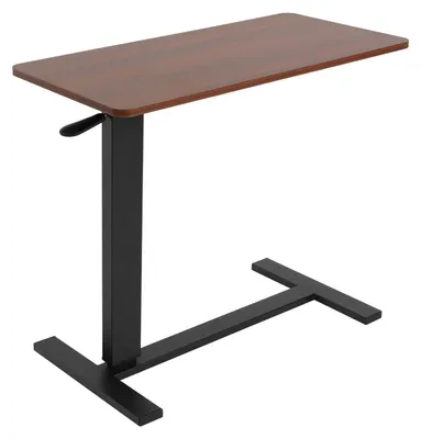 Immagine prodotto di Tavolino regolabile in altezza - Tavolino laterale per letto e laptop con rotelle - Piano pieghevole 80 x 40 cm - Superficie di lavoro inclinabile - Struttura in metallo - Altezza regolabile da 66 a 94 cm