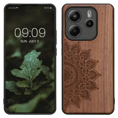 Produktbild von kwmobile Handyhülle für Xiaomi Redmi Note 14 5G (Nicht für 4G) Hülle Holz - Case mit TPU Bumper - Stoßfestes Hardcase - Schutzhülle Cover in