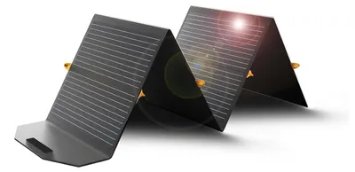 Immagine prodotto di Pannello solare pieghevole - Energia portatile - Ideale per campeggio e emergenze - Alta efficienza del 24% - 120W - Nero