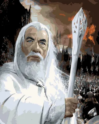 Image de PEINTURE PAR NUMÉROS Images à peindre-Gandalf Le Seigneur des Anneaux 40x50cm