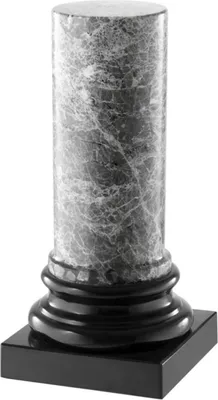 Produktbild von Casa Padrino Luxus Marmorsäule Grau / Schwarz 10 x 10 x H. 20,5 cm - Wohnzimmer Deko Accessoires