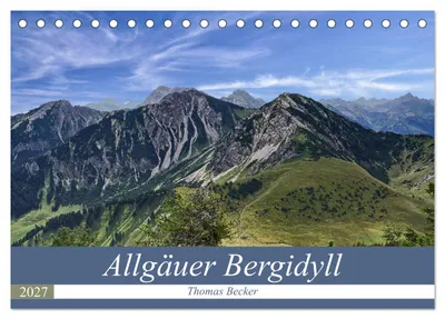 Produktbild von Allgäuer Bergidyll (Tischkalender 2027 DIN A5 quer), CALVENDO Monatskalender