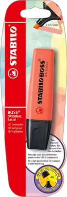 Image de Surligneurs - STABILO BOSS ORIGINAL Pastel - Stylo simple - Rouge corail