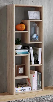 Produktbild von VCM Holz Aufbewahrung  | Bücherregal | Maße H. 92 x B. 36 x T. 15 cm | Medienregal | schicker Blickfang Raumteiler | Standregal - Vilo