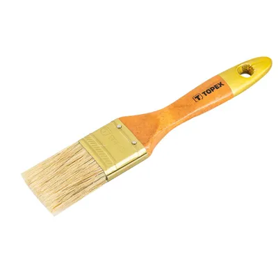 Produktbild von Flachpinsel 1,5 Zoll, Naturborsten, starke Saugkraft, widerstandsfähig, für Ölfarben, Lasuren & Lacke