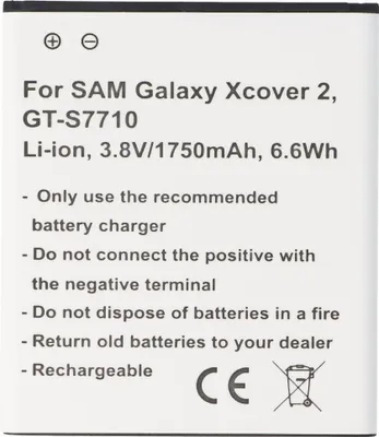 Produktbild von Samsung Galaxy XCover 2 Nachbau Akku nur passend für EB485159LU Akku GT-S7710