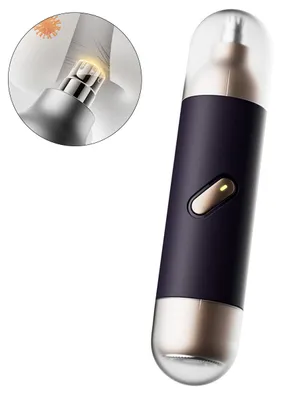 Produktbild von Tragbarer Nasen & Bart Trimmer elektrisch 2 in 1, kompakt Grooming Tool mit USB-C, LED Display, für Gesichtshaarpflege unterwegs