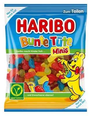Produktbild von Haribo Bunte Tüte Minis vegetarisch 160g