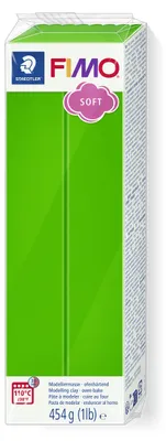 Produktbild von STAEDTLER FIMO soft 8021 ofenhärtende Modelliermasse Einzelprodukt, 454g, tropischgrün