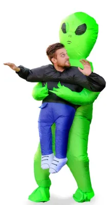 Produktbild von Aufblasbares Kostm Alien für Erwachsene, Perfekt für Halloween & Karneval, 150–200 cm, Mit Aufblassystem