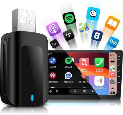 Zdjęcie produktu dla Bezprzewodowy adapter CarPlay 2 w 1 dla systemów iOS i Android