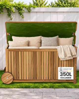 Immagine prodotto di CASARIA Baule da Esterno Legno di Acacia 350L 124x52x58 cm