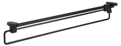 Produktbild von INF Teleskop-Kleiderstange 450mm Schwarz Stahl ABS Ausziehbar Oberschrank