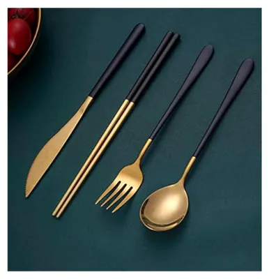 Produktbild von Edelstahl Essstäbchen 23 cm | Spülmaschinengeeignet | Rostfrei | Wiederverwendbare Chopsticks für asiatisches Geschirr
