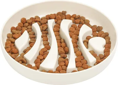 Produktbild von Anti Schling Napf für Katzen - Gesundheitsförderndes Design mit rutschfestem Boden, Ultra-Dauerhaft & Leicht zu Reinigen, Ideal für alle Katzengrößen (Herzfisch - Weiß)