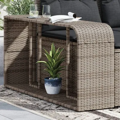 Produktbild von HOMMIE Outdoor-Rgale 2 Stk. Grau Poly Rattan DE173166 - Garten & Heimwerken