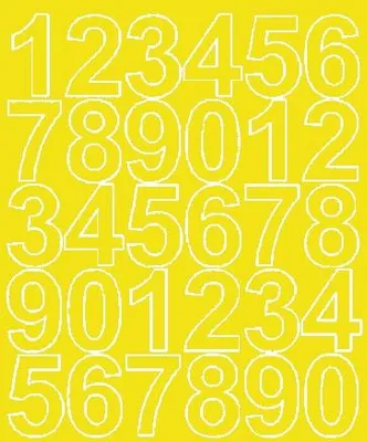 Image de Autocollants chiffres, 4,5 cm, jaunes, brillants