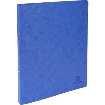 Image de Exacompta 10x Classeur 2 anneaux 15mm Carte lustrée A4 Bleu 54252E