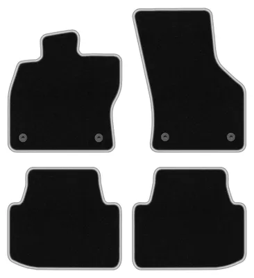 Immagine prodotto di Tappetini in moquette per Volkswagen Passat B8 2015- (berlina/station wagon/Alltrack) – set 4 pezzi, nero/argento, su misura – Wielganizator CARLUX