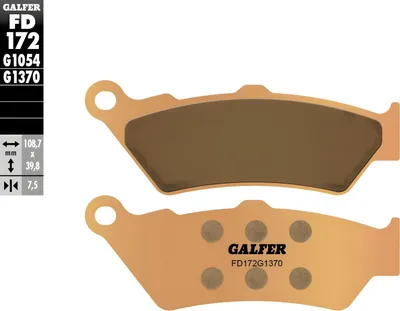 Produktbild von Bremsbeläge Set Galfer 2x FD172G1370 Sinter-Metall STREET vorne für BMW F GS, Ducati Sport S Sportclassic GT Touring KTM Adventure R Benelli TRK X LC8 Bj. 2002 - 2025