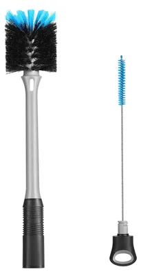 Immagine prodotto di Spazzola 2-in-1 per bottiglie, con spazzola per la pulizia delle cannucce, manico lungo, ideale per bottiglie
