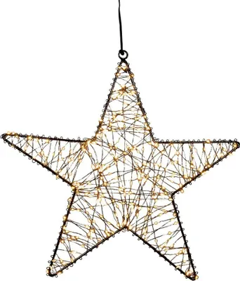 Produktbild von Klassischer Metall Stern 36 cm 300 LED warmweiß Weihnachtsdekoration