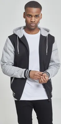 Obrázok produktu pre Urban Classics - 2-TONE Zip Hoody schwarz / grau - M