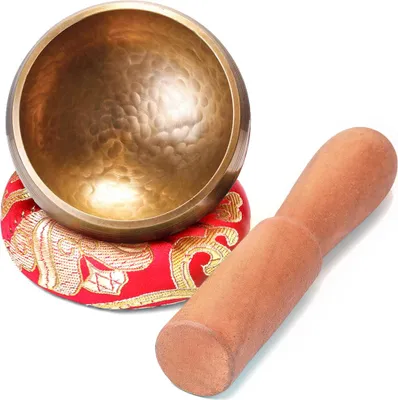 Produktbild von NASUM Tibetische Klangschale – Handgefertigte Meditationsschale mit Holzklöppel & Kissen | Für Yoga, Achtsamkeit & Entspannung