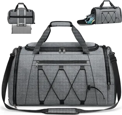 Produktbild von NUBILY Sporttasche Herren Damen 55L Groß Wasserdicht Grau