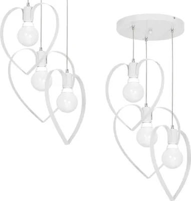 Image de Lustre AMORE blanc 3xE27x60W en métal, dimensions : 120x40x40 cm, IP20, Milagro