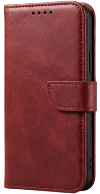 Produktbild von HARAHU Magnetthülle für Samsung Galaxy S21 FE 5G - Elegante rote Klappehülle KP40491