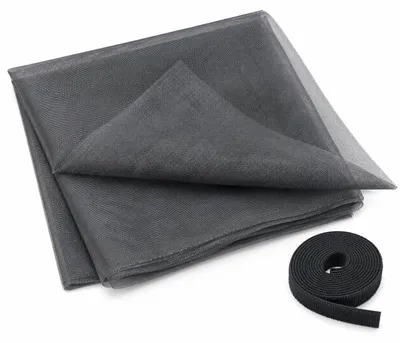 Produktbild von Fliegengitter Fenster 100 x 100 cm Anthrazit mit Klettband