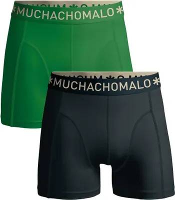 Productafbeelding van Men 2-Pack Boxer Shorts Solid Blue/Green M