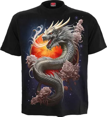 Produktbild von Spiral - Sun Dragon - Frontdruck T-Shirt Schwarz