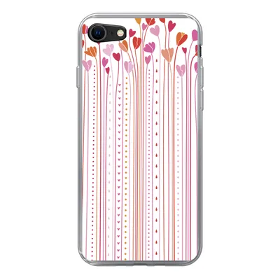 Produktbild von MuchoWow® Handyhülle Schutzhülle Hülle für iPhone SE 2022 Eine Illustration der wachsenden Herzen Silikon Softcase Handy Hülle - Schutzhülle