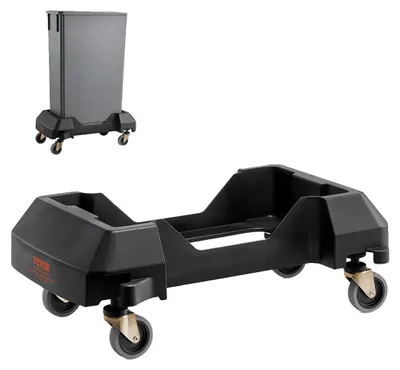 Obrázok produktu pre VEVOR vozík na odpadkový kôš 460x252 mm, vhodný pre 60,6/87 litrové koše, nosnosť 90 kg, vozík na odpadkový kôš, plastový vozík na odpadkový kôš