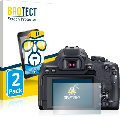 Produktbild von 2x Für Canon EOS 850D Schutzfolie BROTECT Displayschutz Display Schutz Folie Klar Transparent