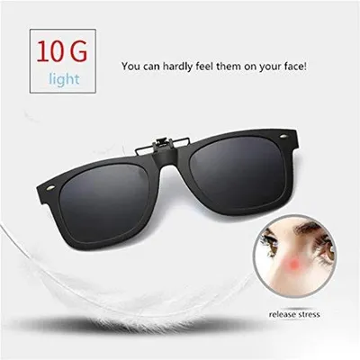 Produktbild von Polarisierte Clip-On Sonnenbrille für Over-Brille - Flip-up Sonnenbrille für Männer und Frauen