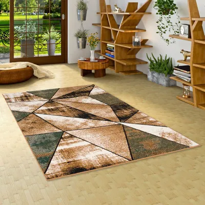 Produktbild von Designer Teppich Brilliant Beige Grün Magic, Größe:120x170 cm